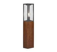 Borne lumineuse extérieure GARONNE bois foncé Trio E27