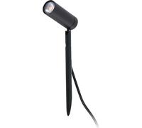 Borne lumineuse extérieure LED Faro Barcelona - Seth 6W 2700K - IP44, réglable, noire - 28 cm