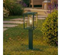Borne lumineuse Ferda Lucande, dimmable, vert, Aluminium, Moderne, Luminaire extérieur