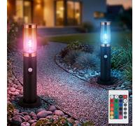 Borne Lumineuse Lampe D'Extérieur Lampadaire LED Détecteur Dimmable Éloigné 2x