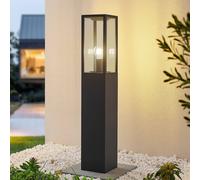 Borne lumineuse Peldar Lindby, dimmable, noir, Aluminium, Moderne, Luminaire extérieur