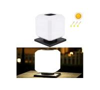 Borne Lumineuse Solaire Extérieure Carrée - LED - IP65 - Autonomie 10-12h