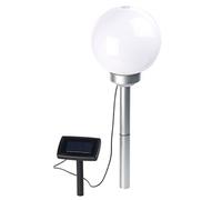 : Borne lumineuse sphérique à LED Ø 20 cm avec effet lumineux rotatif & piquet