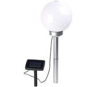 Borne lumineuse sphérique à LED Ø 20 cm avec effet lumineux rotatif & piquet [Lunartec]