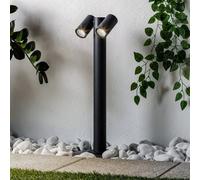Borne lumineuse Tulimar PRIOS, dimmable, noir, Aluminium, Moderne, Luminaire extérieur
