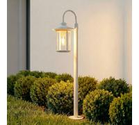 Borne lumineuse Zayn Lindby, dimmable, blanc, Aluminium, Antique, Luminaire extérieur