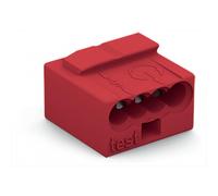 Borne Micro pour boite de dérivation rouge 4 fils Wago 243-804