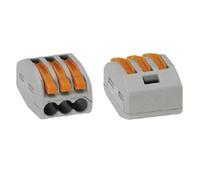 Borne pour boîte de dérivation CLASSIC avec leviers 2,50mm² gris 03 conducteurs - - 222-413