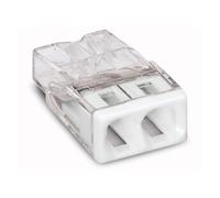 Borne pour boîtes de dérivation COMPACT avec boîtier transparent 2 conducteurs boîte de 100 - - 2273-202