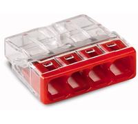 Borne pour boîtes de dérivation - WAGO - 2273-204 - 4 conducteurs - Transparent - 100 pièces