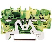 Borne pour conducteur de protection WAGO 2002-1407 5.20 mm ressort de traction Affectation: terre vert, jaune