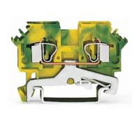 Borne pour conducteur de protection WAGO 281-607 6 mm ressort de traction Affectation des prises: terre vert-jaune 50 pc