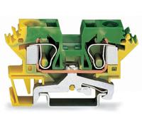 Borne pour conducteur de protection WAGO 284-607/999-950 10 mm ressort de traction Affectation: terre vert, jaune 25 pc(s)