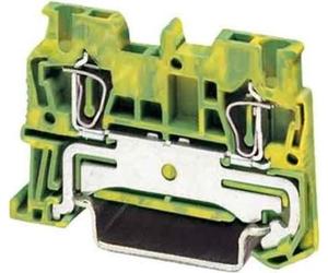 Borne pour ressort de tension 0,08-1,5 mm² GN-GE - Bornier de mise à la terre unipolaire 4,2 mm ST 1,5-PE