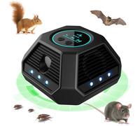 Borne pour souris à ultrasons pour souris à 360 °, répulsif pour rats d'extérieur et d'intérieur, cafards, contre rats, rejects, bornes pour fourmis avec lumière LED, 3 modes Innen- und Außenbereich