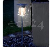 Borne solaire à planter - SOLAR - LED Chrome - H64,5cm - Blanc - Batterie