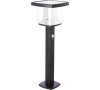 Xanlite Borne solaire SO1811N - 600 lm, détecteur de mouvement, IP44, inox/plastique noir