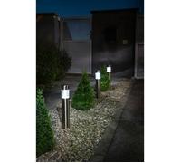 Borne solaire inox - GALIX - 0,13W - 10 Lumens - 8h d'éclairage - 1 LED blanche
