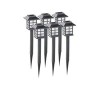 Lunartec Bornes solaires à LED "Asian" – Lot de 6