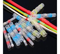 Borne thermorétractable à anneau de soudage, étanche IP67, Tube thermorétractable de connexion d'équipement électrique, Terminal de connecteur de fil 50pcs-red-bag