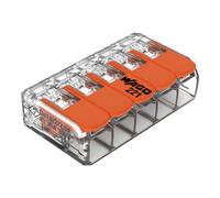 BORNE WAGO 221 5X6MM² À LEVIERS SOUPLE & RIGIDE BOITE DE 15 PIECES