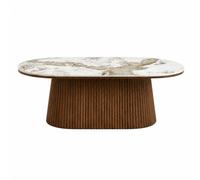 BORNEO - Table basse en céramique L140 Marron