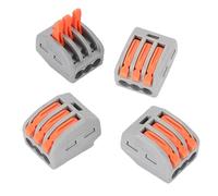 Bornes à connexion rapide PCT de type poussoir, paquet 50, for fils durs et souples, connecteurs parallèles, ressort en cuivre épais Barrette de connexion(PCT-213 (50 pieces))