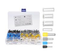 Bornes à Embouts de Fil en Cuivre Étamé Gaines Isolées | Assortiment pour Fils Toronnés 2 à 16 Awg, Sertissage Rapide, Armoires de Commande, Industrie Électronique, Électriciens