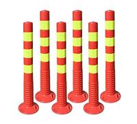 bornes de stationnement, Borne de sécurité haute visibilité for parking privé avec bande réfléchissante, cônes signalisation flexibles for parkings commerciaux(6 pack)
