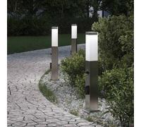 Vidaxl Bornes Lumineuses Avec Détecteur Et Prise Lot De 3 50 Cm Acier Inoxydable Ip44