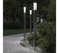 Bornes lumineuses avec détecteur lot de 3 110 cm acier inoxydable IP44 vidaXL