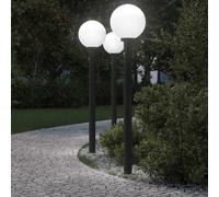 Bornes lumineuses avec détecteur lot de 3 120 cm noir IP44 vidaXL
