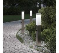 Bornes lumineuses avec détecteur lot de 3 50 cm acier inoxydable IP44 vidaXL