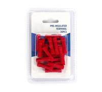 Bornes pré-isolées - Bornes de connexion BV2 de couleur rouge, 20 pièces par blister, idéales pour installations électriques *