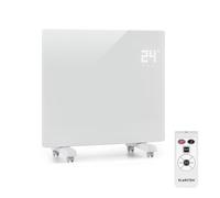 Klarstein Radiateur Electrique Mobile, Chauffage Electrique Mural 1000W à Faible Consommation d'Energie pour Maison, Salle de Bain, Convecteur, Radiateurs Electriques Silencieux, Thermostat, Roulettes
