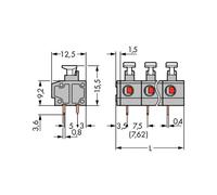 Bornier à ressort WAGO 235-502/331-000 0.75 mm² Nombre de pôles 2 gris 280 pc(s)