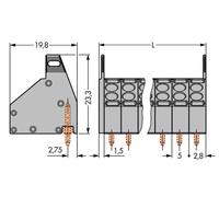 Bornier à ressort WAGO 806-203 1.50 mm² Nombre de pôles 3 gris 250 pc(s)