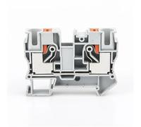 Bornier conducteur sur Rail Din, 10 pièces, connecteurs PT-10, ressort enfichable, alimentation sans vis à travers le connecteur de fil du bloc Terminak(Gray)