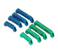 Bornier de bande mise à la terre 4-12 pôles en laiton | Connecteur neutre de terre à vis for le câblage du boîtier de distribution(Green 10 pin)