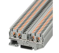Bornier de connexion traversant PT 4-QUATTRO, 50 pièces, à insertion directe, 32 A, 800 V, gris