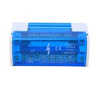 Bornier de Distribution, Boîte de Distribution sur Rail DIN, 500 V, 125 A, Boîte de Distribution de Bornes, Borniers, Rail DIN, 2 Niveaux, monophasé, avec Transparent