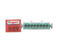 Legrand - Bornier de terre - 8 bornes pour câble 1,5mm² à 16mm² - vert