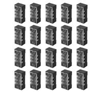 Bornier de Raccordement 3 Positions Modèle 1503 à Double Rangée | Bornes Isolées, Installation Facile, Fils Bien Organisés, Plastique et Métal, pour Distribution Électrique