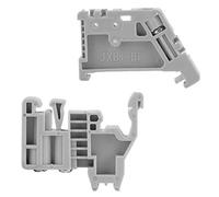 Bornier de rail DIN de 50pcs 35mm, bornier gris de clips de montage de butée de rail DIN(Model 13)