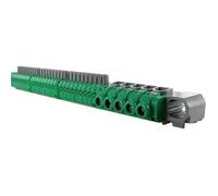 405055 Legrand - Bornier de terre 27 connexions 4mm² + 5 connexions 6mm² à 25mm² - vert - longueur 227mm