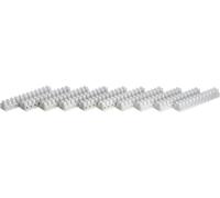 Bornier domino TRU COMPONENTS 523690 flexible: 0.75-2.5 mm² rigide: 0.75-2.5 mm² Nombre de pôles: 12 blanc 10 pc(s)