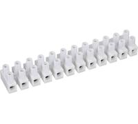 Bornier domino TRU COMPONENTS 600326 flexible: 2.5-6 mm² rigide: 2.5-6 mm² Nombre de pôles: 12 blanc
