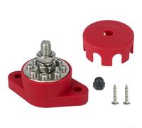 Bornier électrique pour distribution d'énergie de yacht de camping-car avec fils de montage M6 M8 M10 et 8 bornes (M10 rouge)