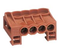 Hager Bornier arrivée phase KN04P 4x25 mm² cages à vis Marron Intérieur