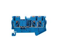 Bornier montage sur Rail Din PT 2.5-Twin 3 conducteurs, ressort enfichable, alimentation sans vis, conducteur de fil, connecteur de fil 10 pièces(BLUE)